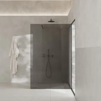 AD Naturalnie Ścianka prysznicowa COMO Wall – grafitowy / 120 cm / chrom